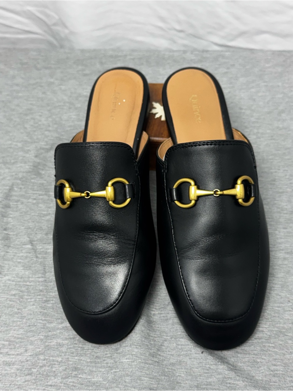 Quince Italian Leather Horsebit Loafer Mules – Women’s Size 5.5
